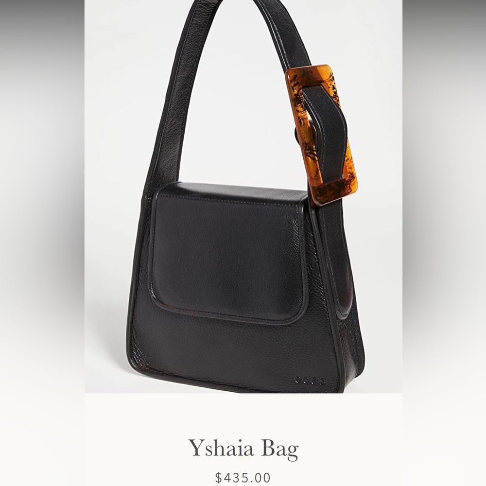 Edas Yshaia Black Leather Bag